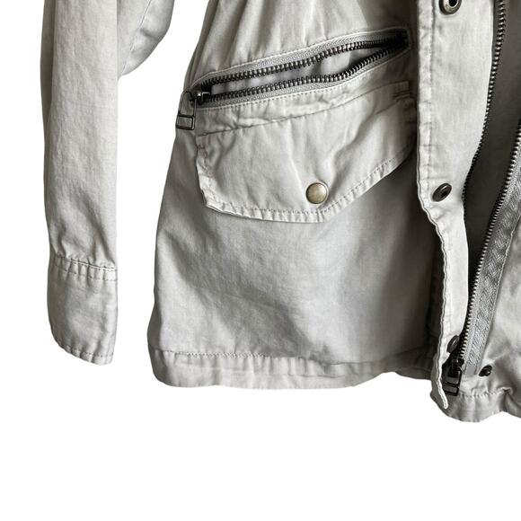 Lily Aldridge Women Jacket S Beige Adjustable Waist Lightweight Utility Gorpcore - Picture 11 of 14